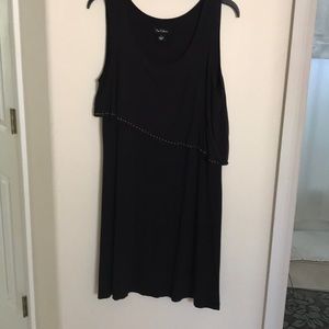 Black dress with beading. Size L